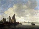 欧洲12-19世纪油画六_GOYEN, Jan van - The Mouth of an Estuary with a Gateway